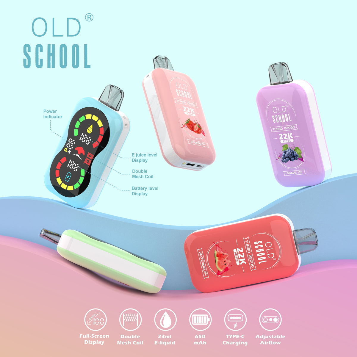 OLD School Turbo 22000 Puffs Disposable Vape Wholesale