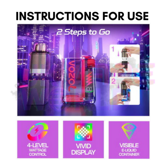 Watermelon Ice Vozol 10000 10K Puff Vista Plug Kit