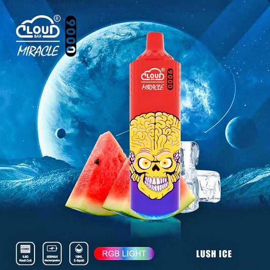 Cloud Bar 9000 Puffs 5% Rechargeable Electronic Vapes Pen 18ml 650MAH 11 Flavors for Cigarettes Lovers
