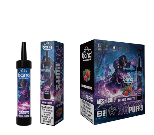 Bang Original 36000 Puffs With Sub Ohm Mesh Coils Dtl Disposable Vape Device E-Cigarette-650mAh Battery, 40ml E-liquid, Multiple Nicotine 12 Flavors