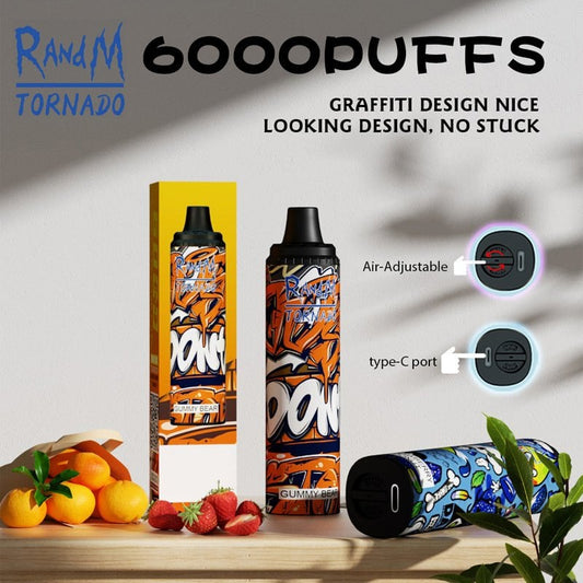 RandM Tornado 6000 Puffs Disposable Vape Authentic E Cigarette