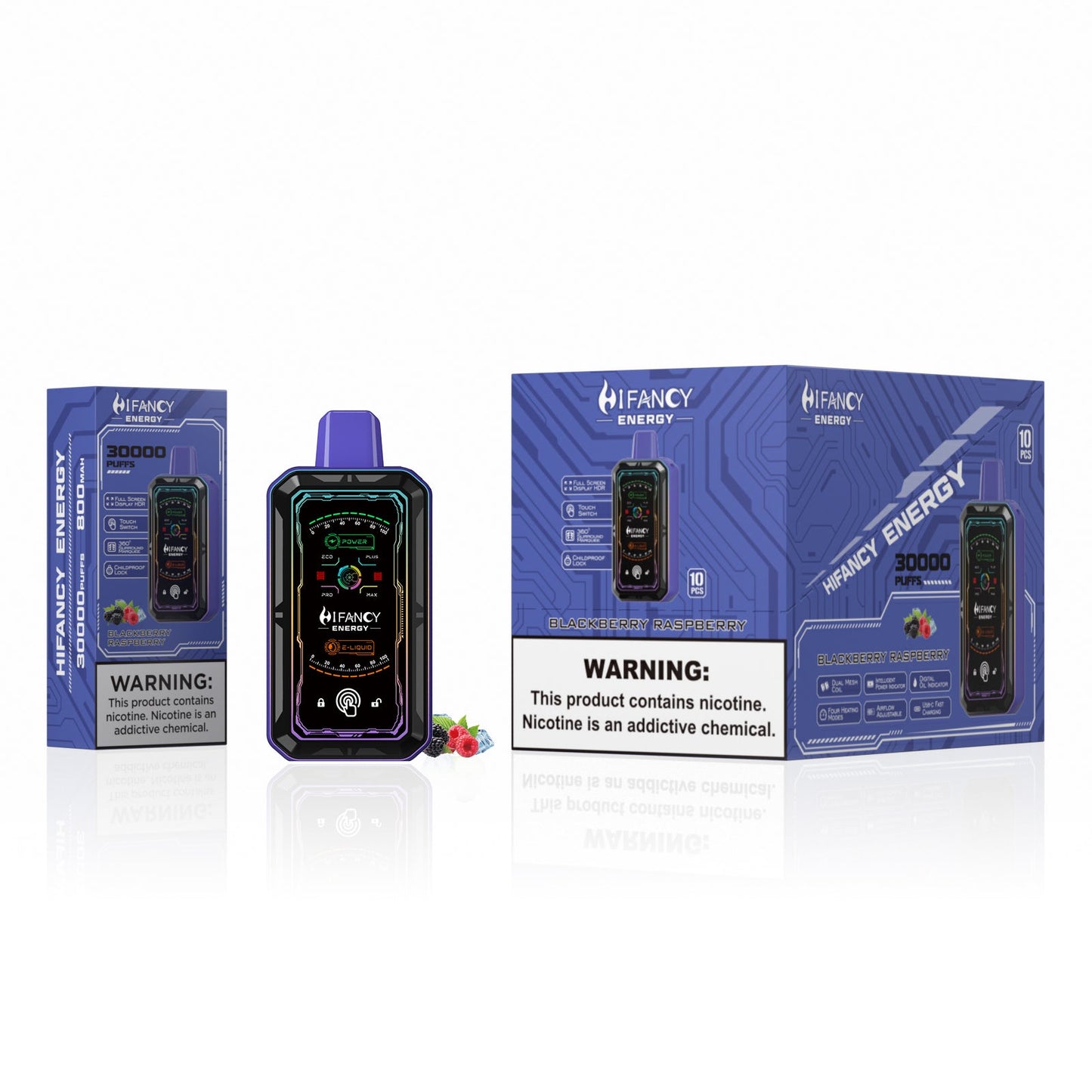 HIFANCY ENERGY 30000 Puffs Disposable Vape Wholesale 34ml E-liquid 2%/3%/5% Nicotine 800mah Battery