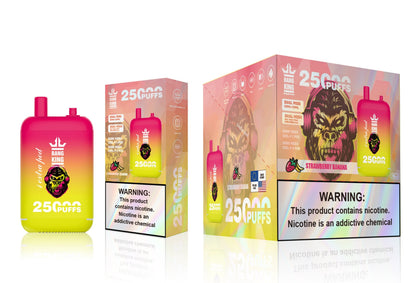 Bang King 25000 Puffs - 46mL Dual Tank (0% to 5% Nicotine)  650mAh Battery 12 Flavors