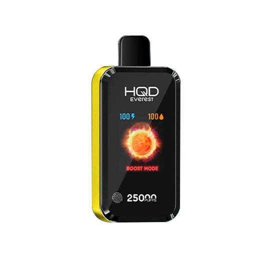 HQD Everest 25000 Puffs Disposable Vape 5% Nicotine 28ml e-liquid 850mAh rechargeable 16 Flavors Wholesale