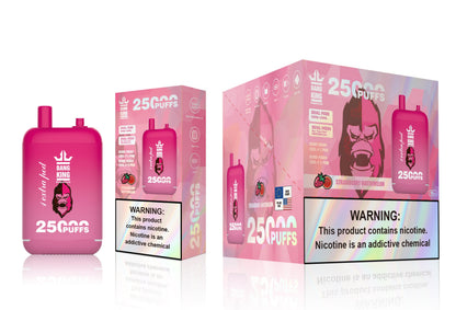 Bang King 25000 Puffs - 46mL Dual Tank (0% to 5% Nicotine)  650mAh Battery 12 Flavors
