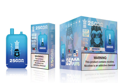 Bang King 25000 Puffs - 46mL Dual Tank (0% to 5% Nicotine)  650mAh Battery 12 Flavors