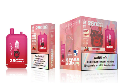 Bang King 25000 Puffs - 46mL Dual Tank (0% to 5% Nicotine)  650mAh Battery 12 Flavors