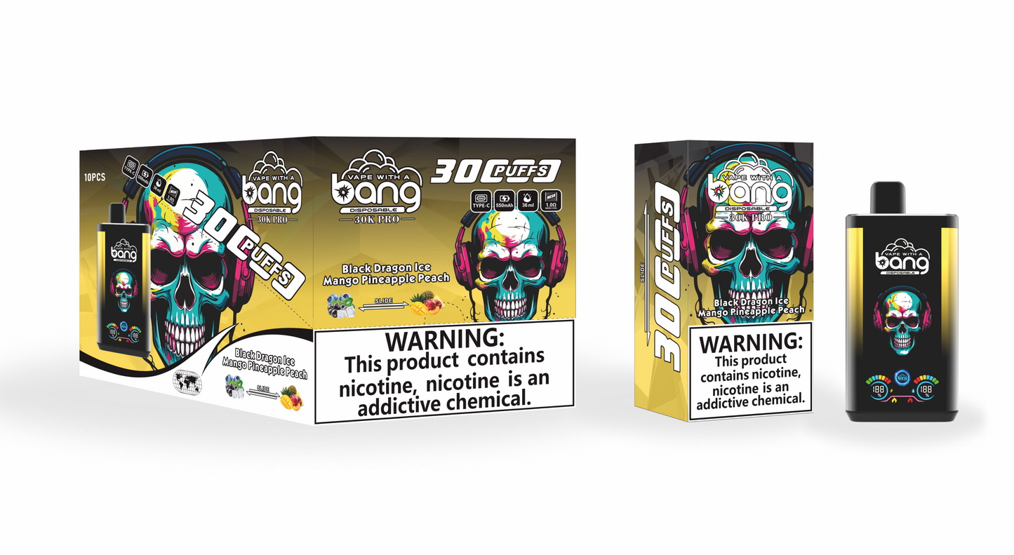 Bang 30000 PRO 30k puffs Disposable Vape 850mah  16 Flavors