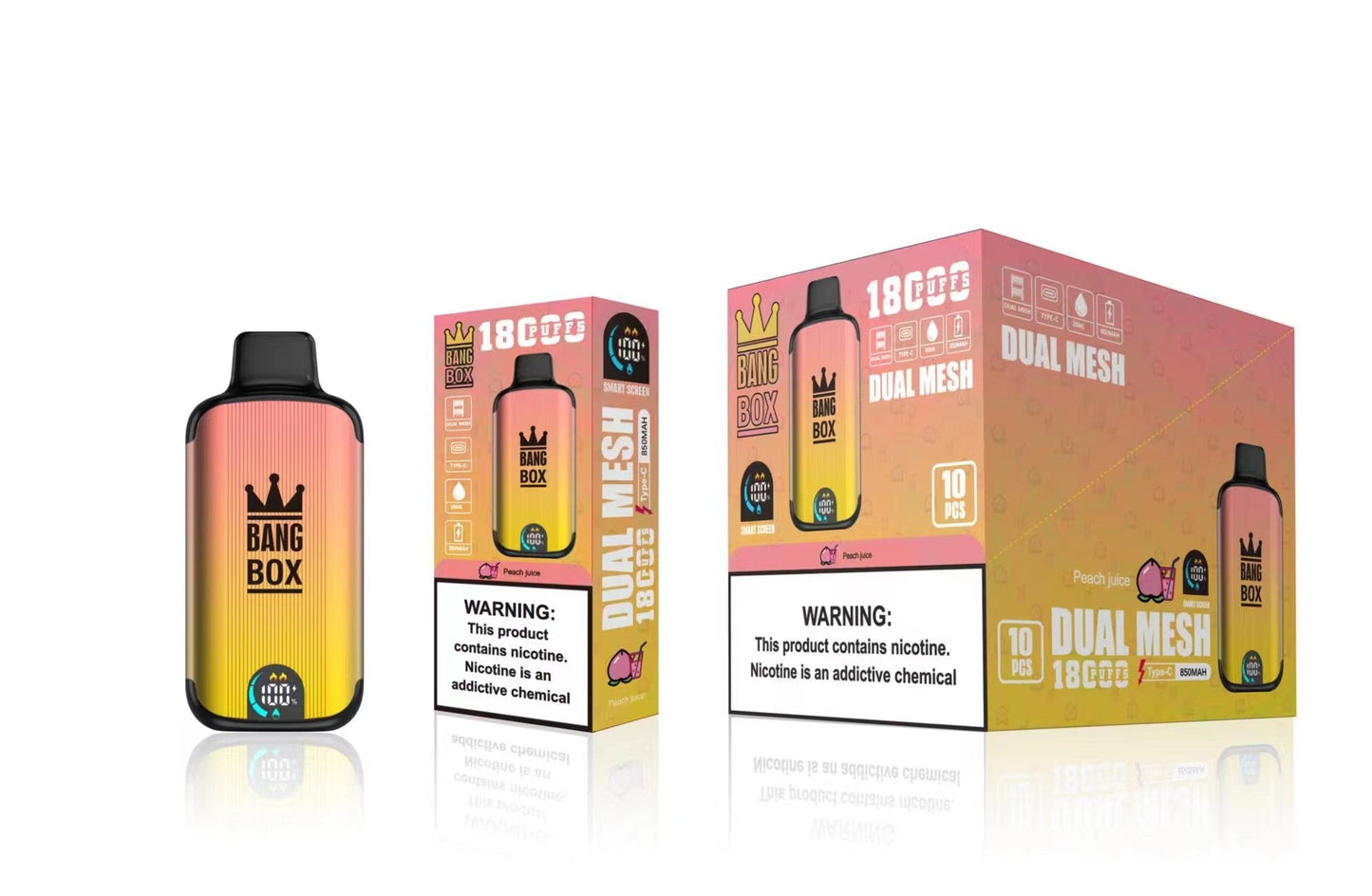 BANGBOX 18000 Puffs Disposable Vape Wholesale-850mAh Battery, 40ml E-liquid, Multiple Nicotine 12 Flavors
