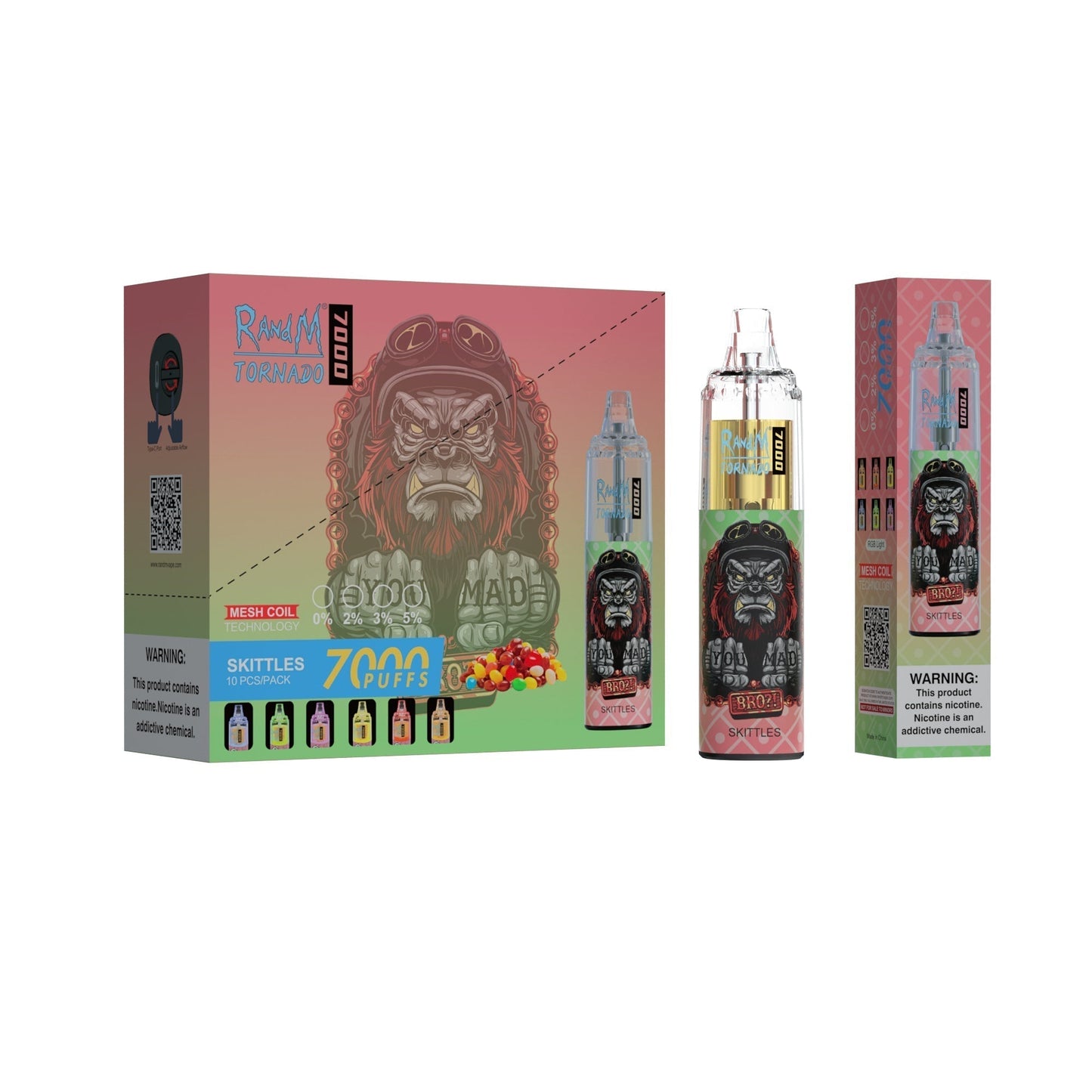 RAndM Tornado 7000 Puffs Disposable Vape Pack Of 10