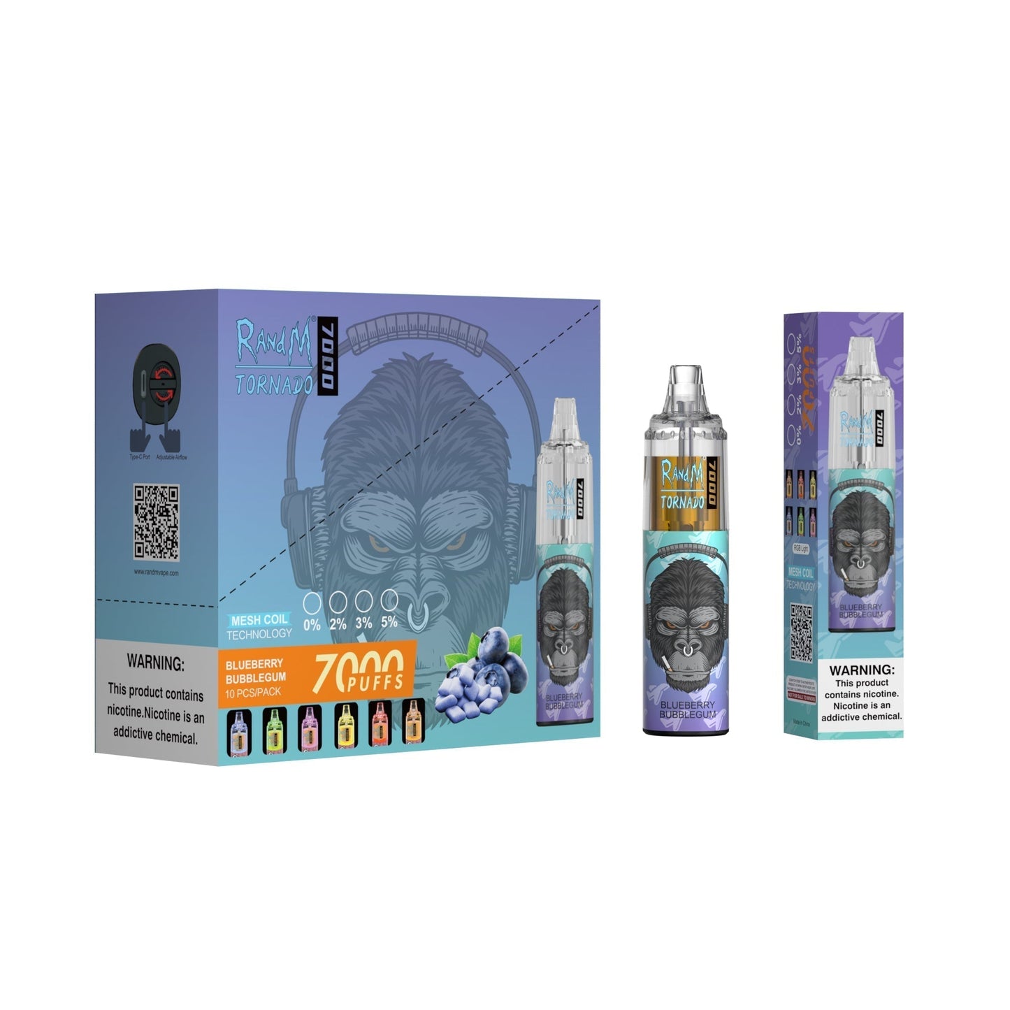 RAndM Tornado 7000 Puffs Disposable Vape Pack Of 10