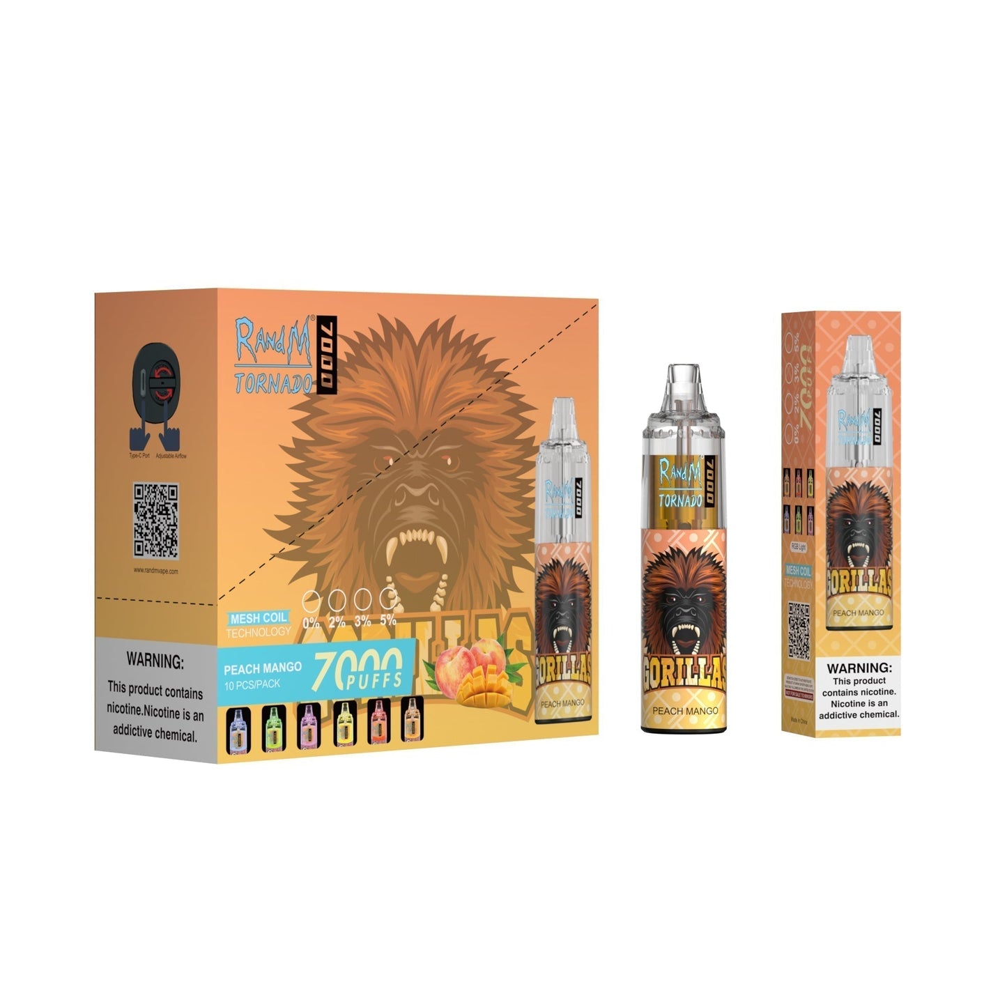 RAndM Tornado 7000 Puffs Disposable Vape Pack Of 10