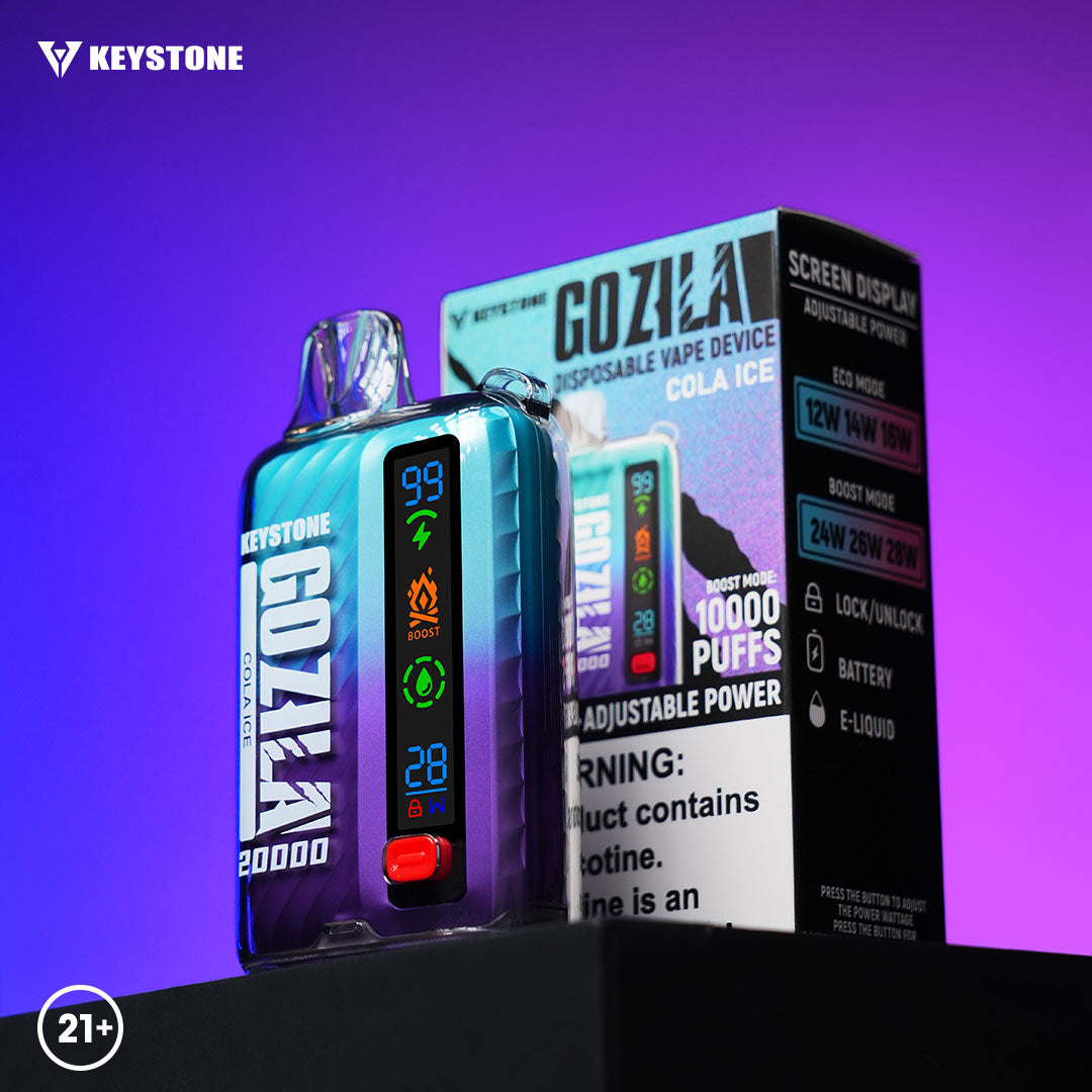 KEYSTONE Gozila 20000 Puffs Disposable Vape Wholesale-900mAh battery, 20ml E-liquid, Multiple Nicotine 15 Flavors