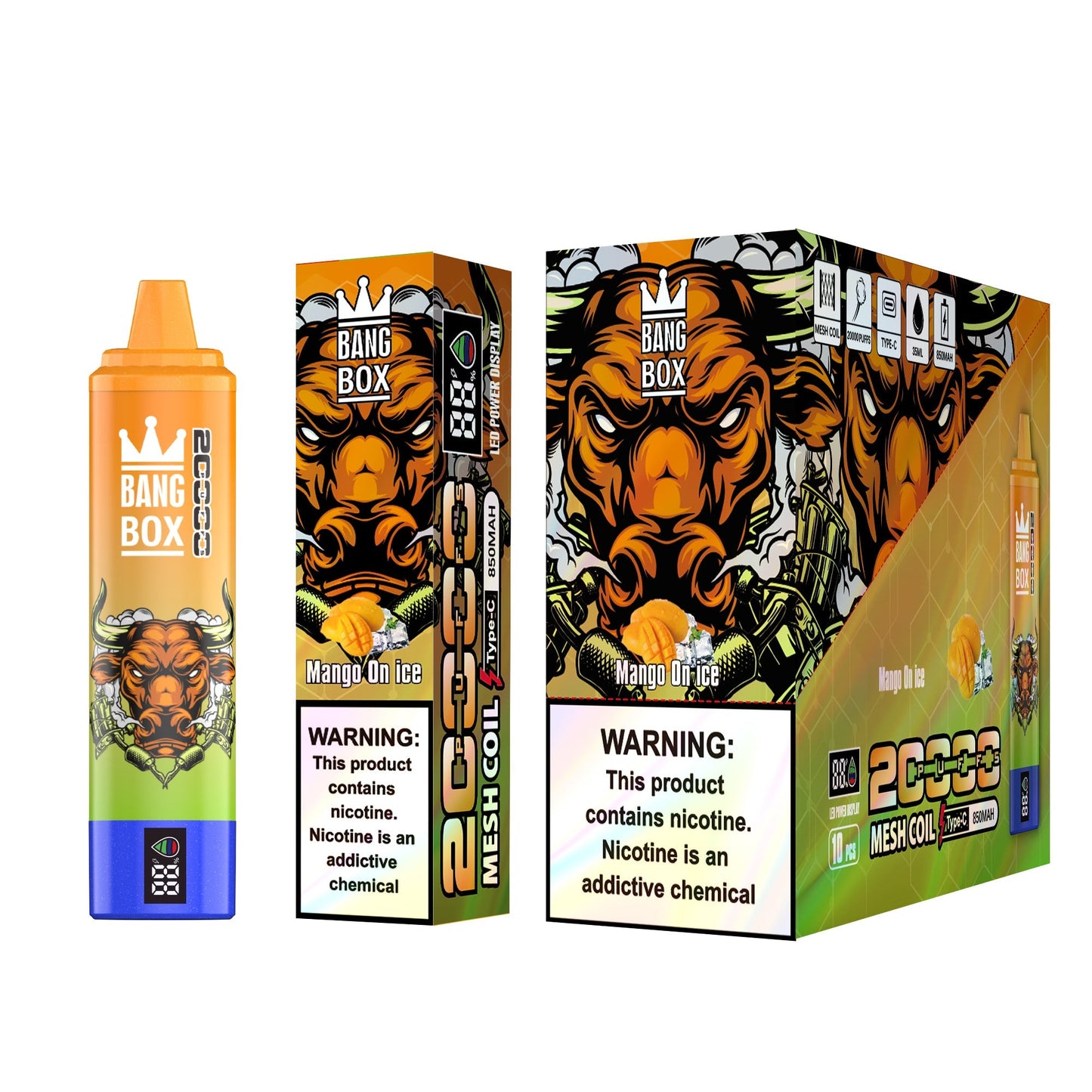 BANGBOX 20000 Puffs Disposable Vape Wholesale-850mAh Battery, 35ml E-liquid, Multiple Nicotine 12 Flavors