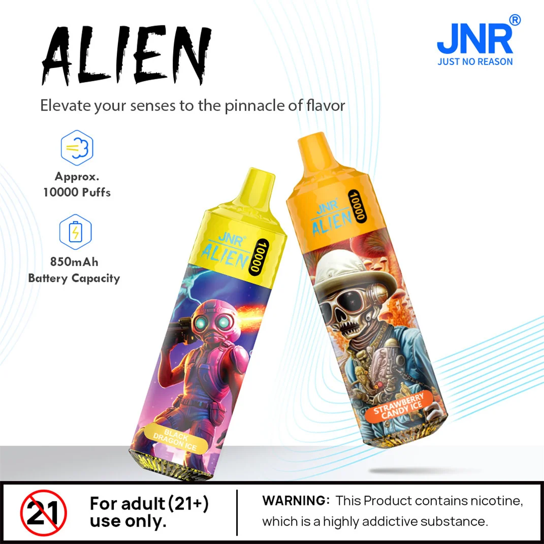 JNR Alien 10000 JNR Alien 10000 (Box of 10)Benefits of JNR Alien 10000 Wholesale from Vapes Europe WholesaleBenefits of JNR Alien 10000 Wholesale from Vapes Europe Wholesale