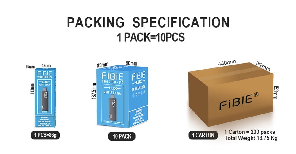 GUAVA-PASSION-FRUIT -FIBIE 7000 Puffs Disposable Vapor Wands(7000 PUFFS)