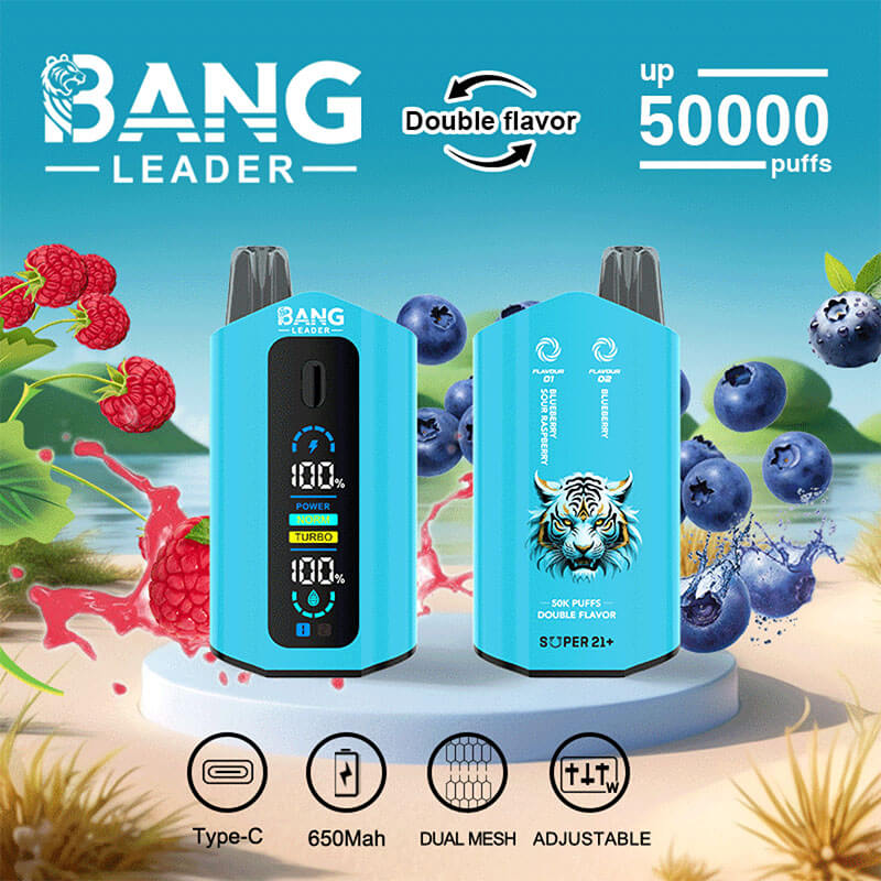 Bang Leader 50000 Disposable Vape - 50K Puffs, 36mBang Leader 50000 Puffs Disposable Vape (0% to 5% Nicotine) – Dual Pods(20mL+20mL) Unmatched Performance 650mAh battery 12 Flavors &nbsp;l E-Liquid (0-5% Nicotine) 36mL650mAh 12 Flavors