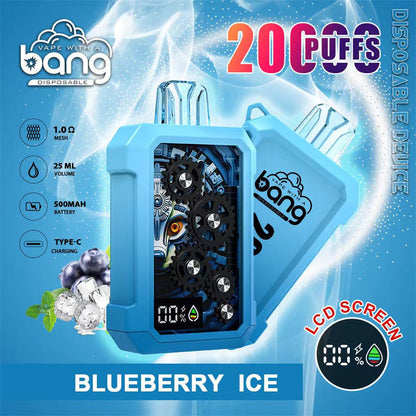 Bang 20000 Puffs Vape 20K Disposable Vape Pen E Cigarette Prefilled 25ml 500mAhDisposable Vape 12 Flavors