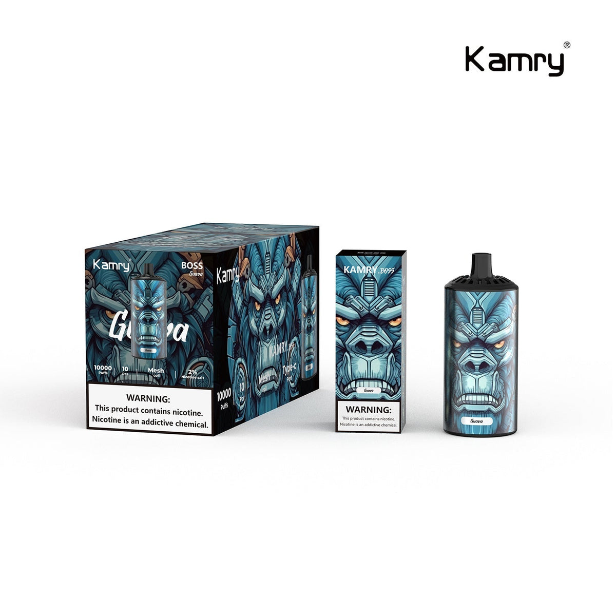 Kamry Boss 10000 Puffs Disposable Vape Wholesale-600mAh, 20ml E-liquid, Multiple Nicotine 10 Flavors