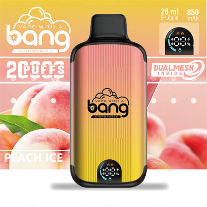 Bang 20000 Puffs Vape 20K Disposable Vape Pen(0% to 5% Nicotine)E Cigarette Prefilled 25ml 650mAh Battery 12 Flavors