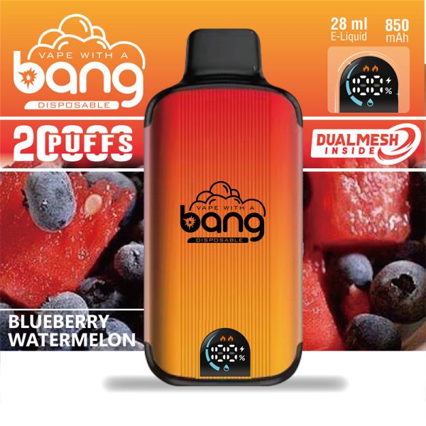 Bang 20000 Puffs Vape 20K Disposable Vape Pen(0% to 5% Nicotine)E Cigarette Prefilled 25ml 650mAh Battery 12 Flavors