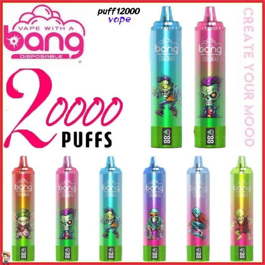 Bang 20k Puff Disposable Electronic Cigarette Bang Blaze 20000 Puffs With Smart Screen Display-1000mAh Battery, 26ml E-liquid, Multiple Nicotine 12 Flavors