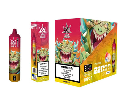 Wholesale Disposable Vape Pen Bang Beach 22000 Puffs with Smart Screen -850mAh Battery, 36ml E-liquid, Multiple Nicotine 12 Flavorsd
