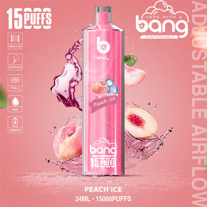 Bang 15000 Puffs Vape 15K Disposable Vape Pen E Cigarette Prefilled 25ml 600mAh Disposable Vape 12 Flavors