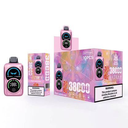 Bang Beach 38000 Puffs Disposable Vape-850mAh Battery, 38ml E-liquid, Multiple Nicotine 12 Flavors