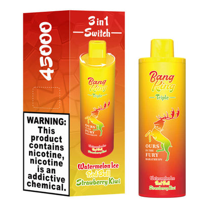 Bang King Triple 45000 Puffs 3 in 1 Disposable Vape 650mAh 15ml 10 Flavors