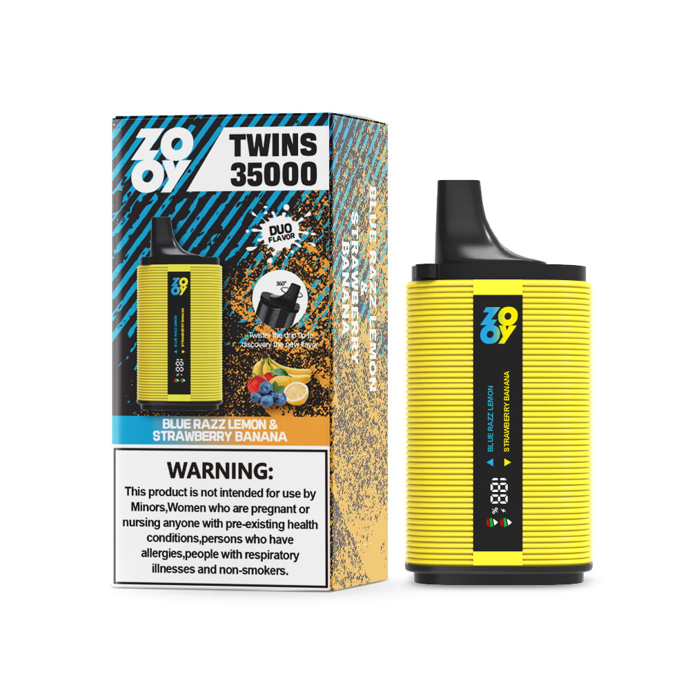 ZOOY TWINS 35000 35K Puffs Dual Flavors Disposable Vape with Digital Screen