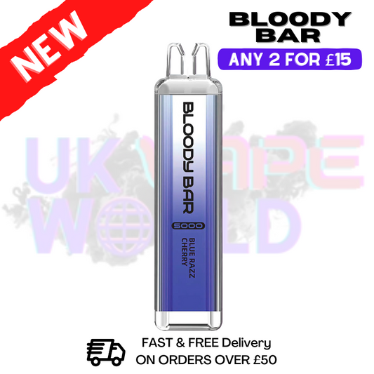 Blue Razz Cherry Bloody Bar 5000 Puffs Disposable