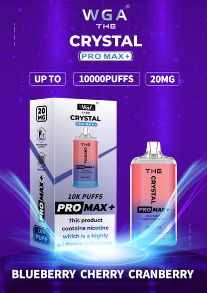 The Crystal Pro Max + 10000 Puffs Disposable Vape Pod