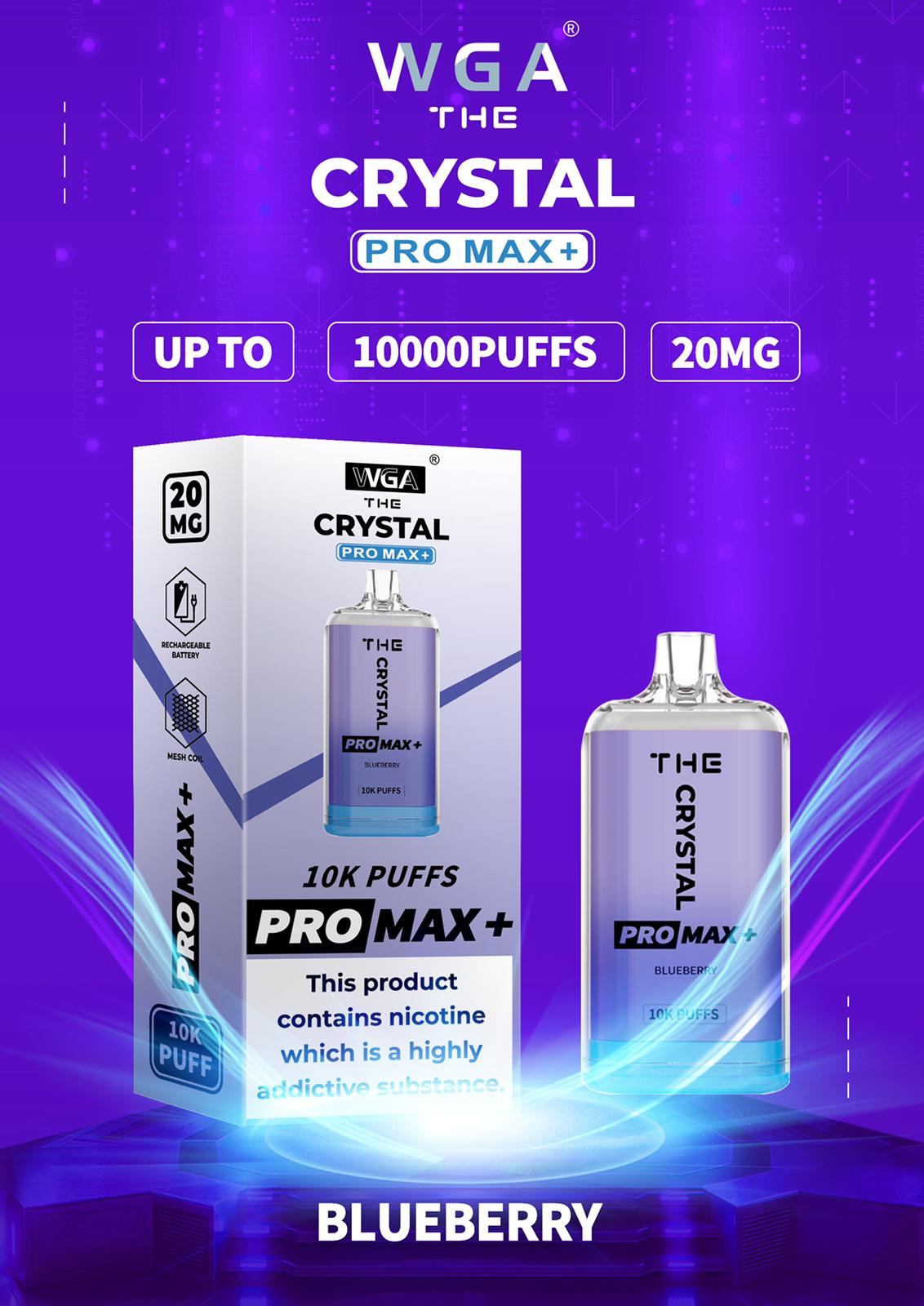 The Crystal Pro Max + 10000 Puffs Disposable Vape Pod