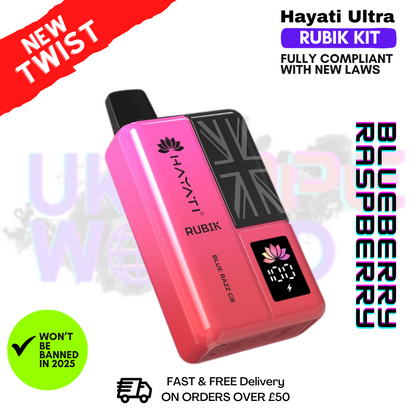 Blueberry Raspberry Hayati Rubik 7000 Puff 7K Bar
