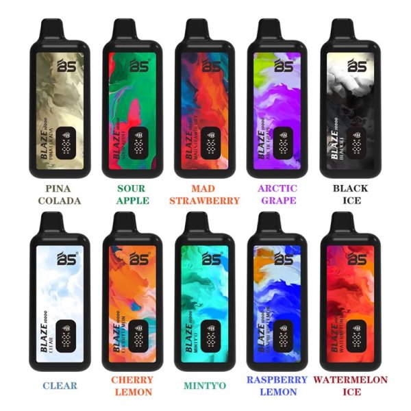 Breze Stiik Bs Blaze 10000 Puffs Disposable Electronic Cigarette Vape With Led Display Screen