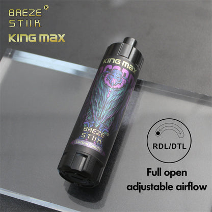 Breze Stiik Kingmax 10000 Puffs Vape Disposable Electronic Cigarettes Puff 20ml Prefilled Pod Mesh Coil Sub-ohm Adjustable Airflow