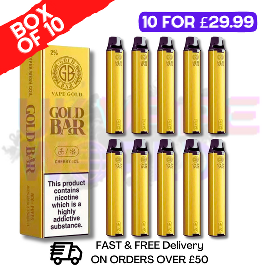 Cherry ICE - Gold Bar 600Puff Box of 10