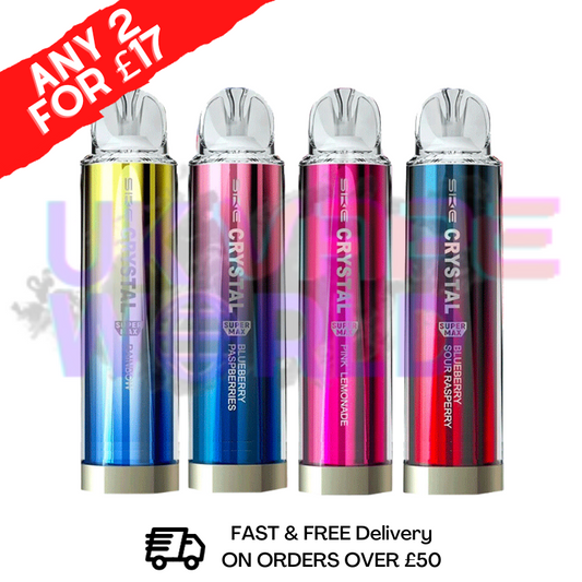 Crystal Supermax 4500 Puff Bar Disposable | ANY 2 FOR £13