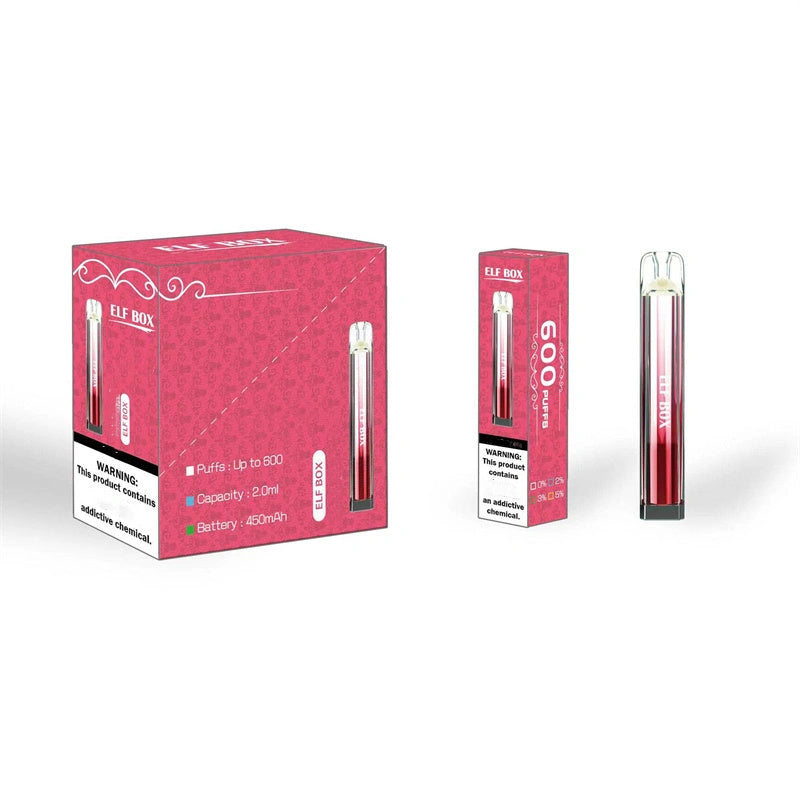 ELF BOX CRYSTAL BAR 600 PUFF DISPOSABLE POD VAPE DEVICE Vapes Puffs
