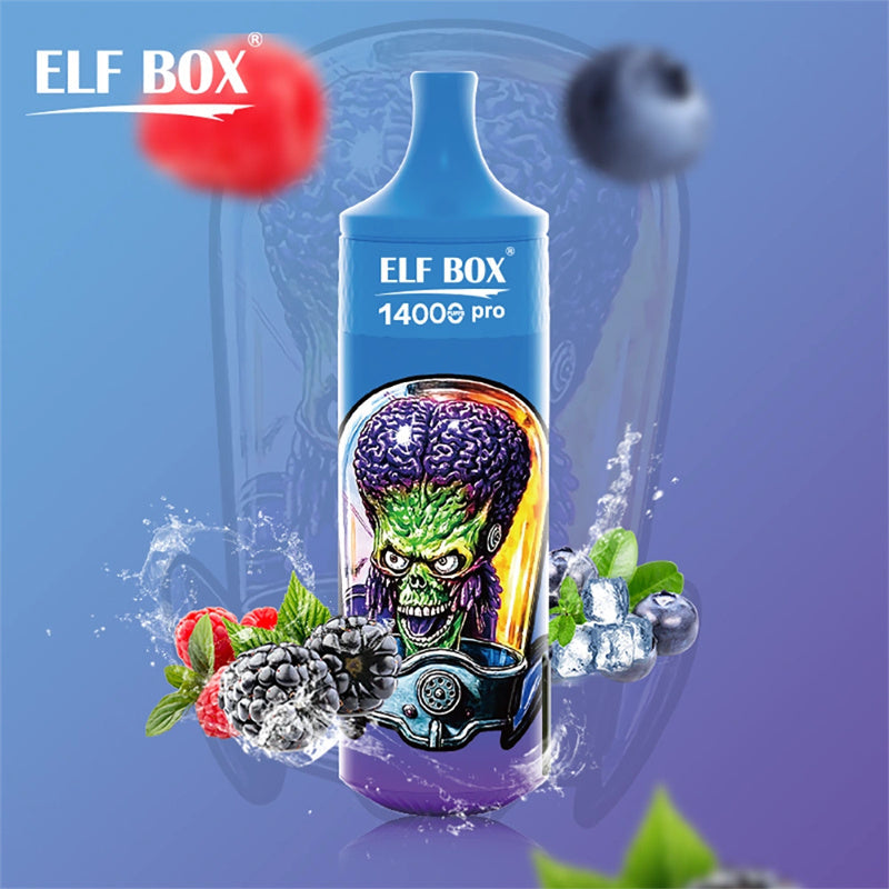 ELF BOX RGB 14000 Puff Disposable Vape 600mAh Battery Mesh coil 1.0ohm RGB-Light+Lanyard