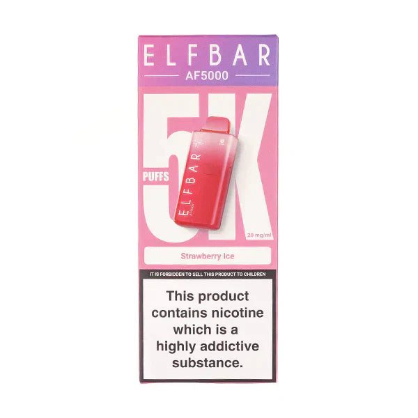 PACK OF 5 PC-  Elf Bar AF5000 Disposable Vape TPD UK