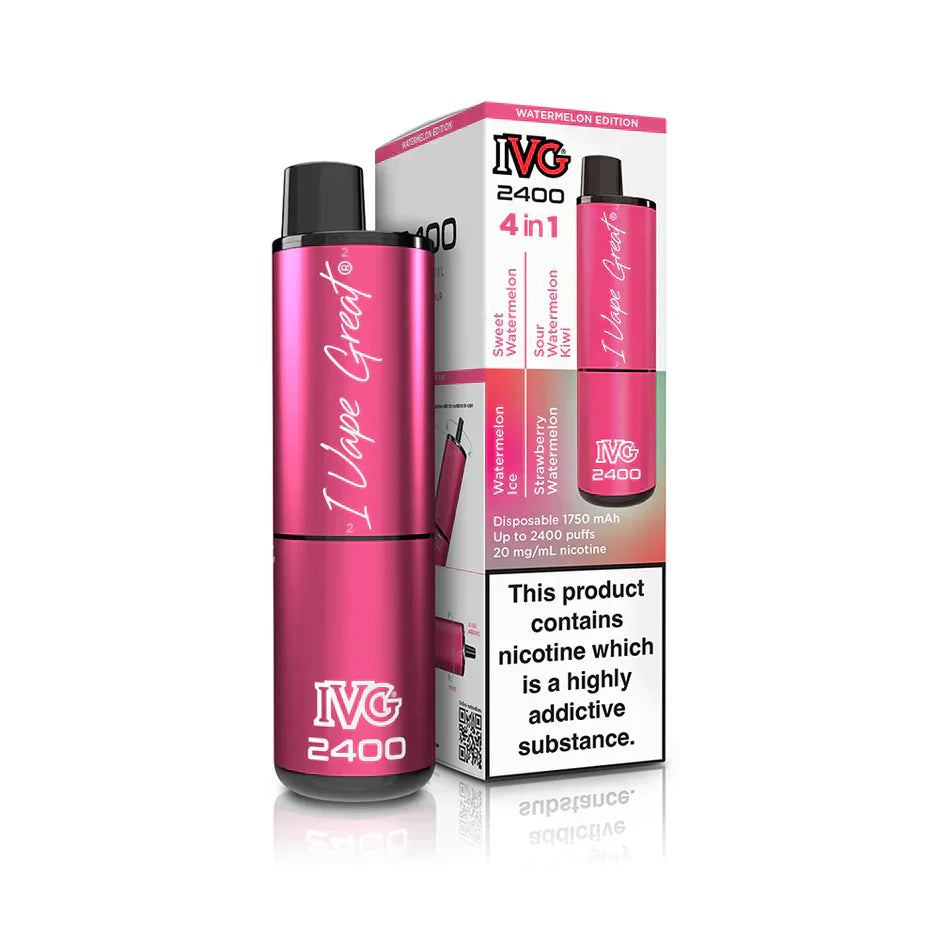 IVG 2400  MULTI FLAVOUR EDITION Disposable Vape lodging 4 x 2ml units 20 mg TPD
