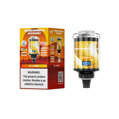JNR Mega Shisha Hookah 100K Disposable Vape 2% Nicotine Salt 2200mAh 60ML 11 Flavors