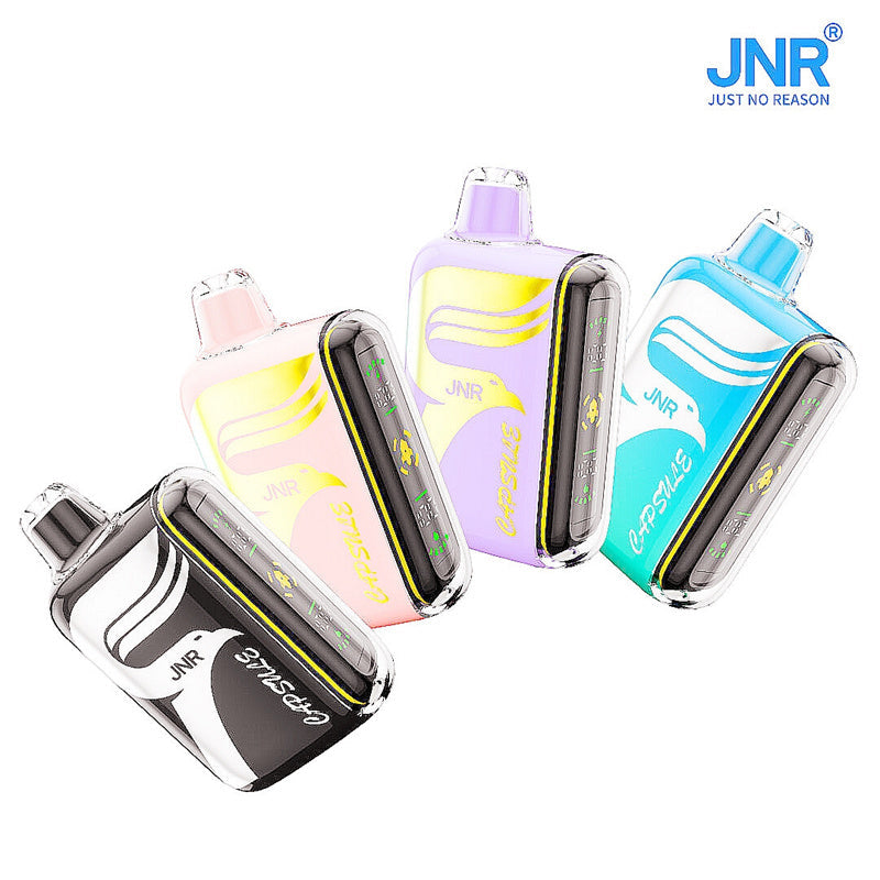 Jnr Capsule 15000 Puffs Disposable Vape Box Puff Bar Dual Mesh Coil Electronic Cigarette-850mAh Battery, 20ml E-liquid, Multiple Nicotine 20 Flavors