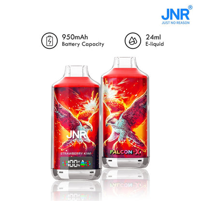 Jnr Falcon-X 18000 Puff Bar Crystal Vaper Dual Mesh Coil Adjustable Airflow Smoke 18k Puff E Disposable Vape