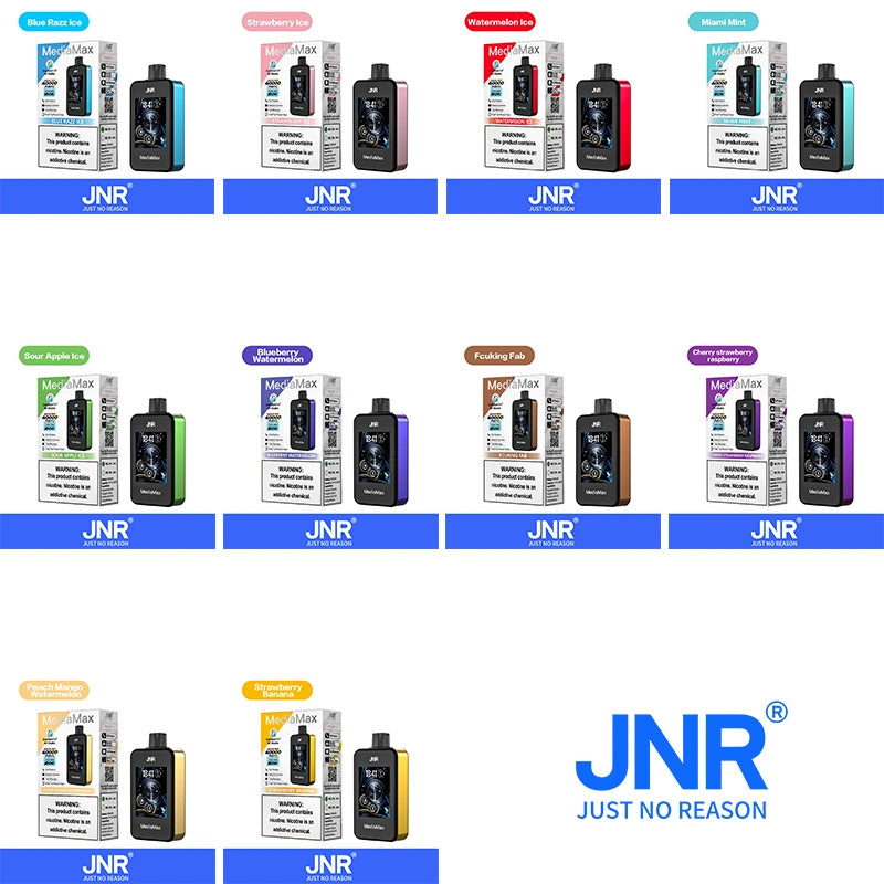 JNR Media Max 40000 Puffs 40k Smart Phone Pulse Full Screen Big Smoke 21ml 1000mAh 10 Flavors Disposable Vape