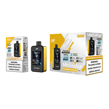 JNR Media Max 40000 Puffs 40k Bluetooth Display Touchscreen Smart Phone Disposable Vape Electronic Cigarette 21ml  1000mAh 10 Flavors