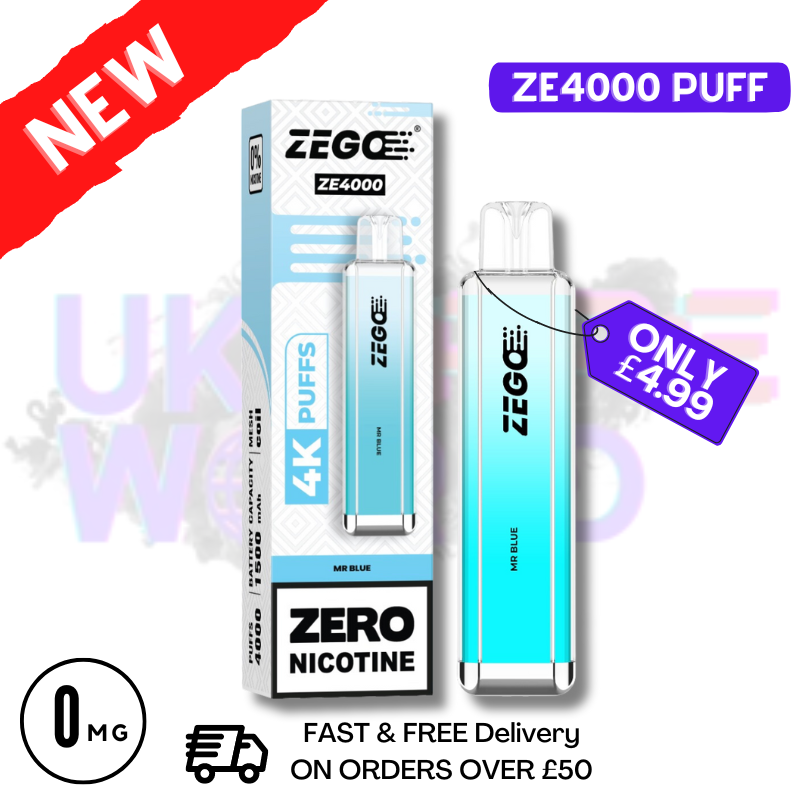 MR Blue Zego 4000 Vape Puff Disposable Bars
