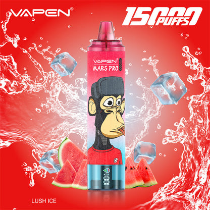 EU Warehouse Vapen Mars PRO 15K puff Tornado 15000 Puffs Vapers Disposable Electronic Cigarette